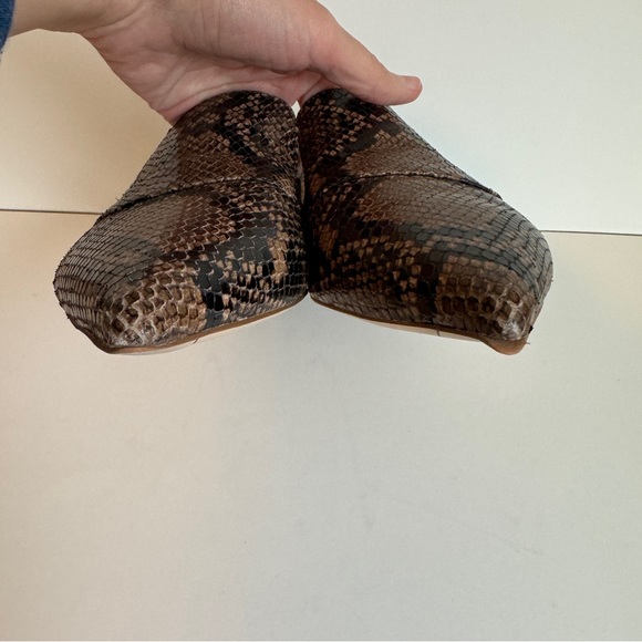 Franco Sarto Womens Brown Black Snake Print Leather Toby D'Orsay Flat Size 10 - Picture 10 of 11